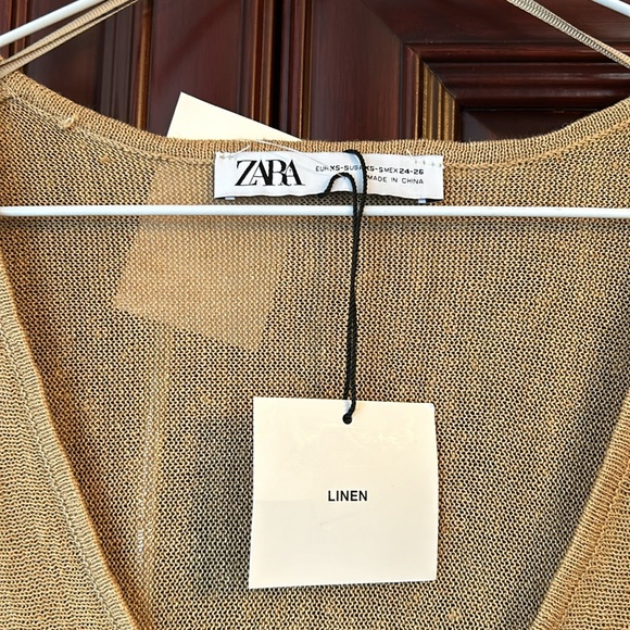 ZARA linen poncho/kaftan dress size extra small/small - Picture 8 of 12